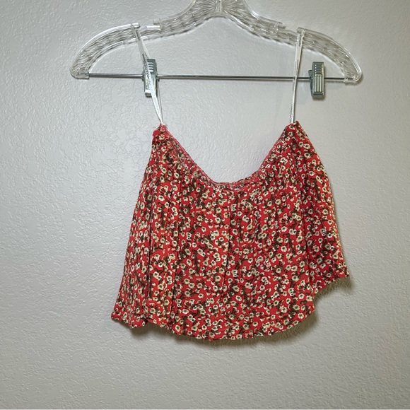 Faithfull the Brand Red Floral Skirt and Crop Top women’s 4 floral resort boho - Picture 2 of 16